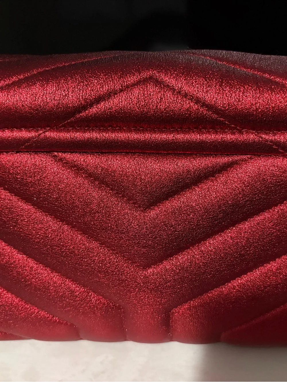 Saint Laurent Metallic Red Toy Loulou